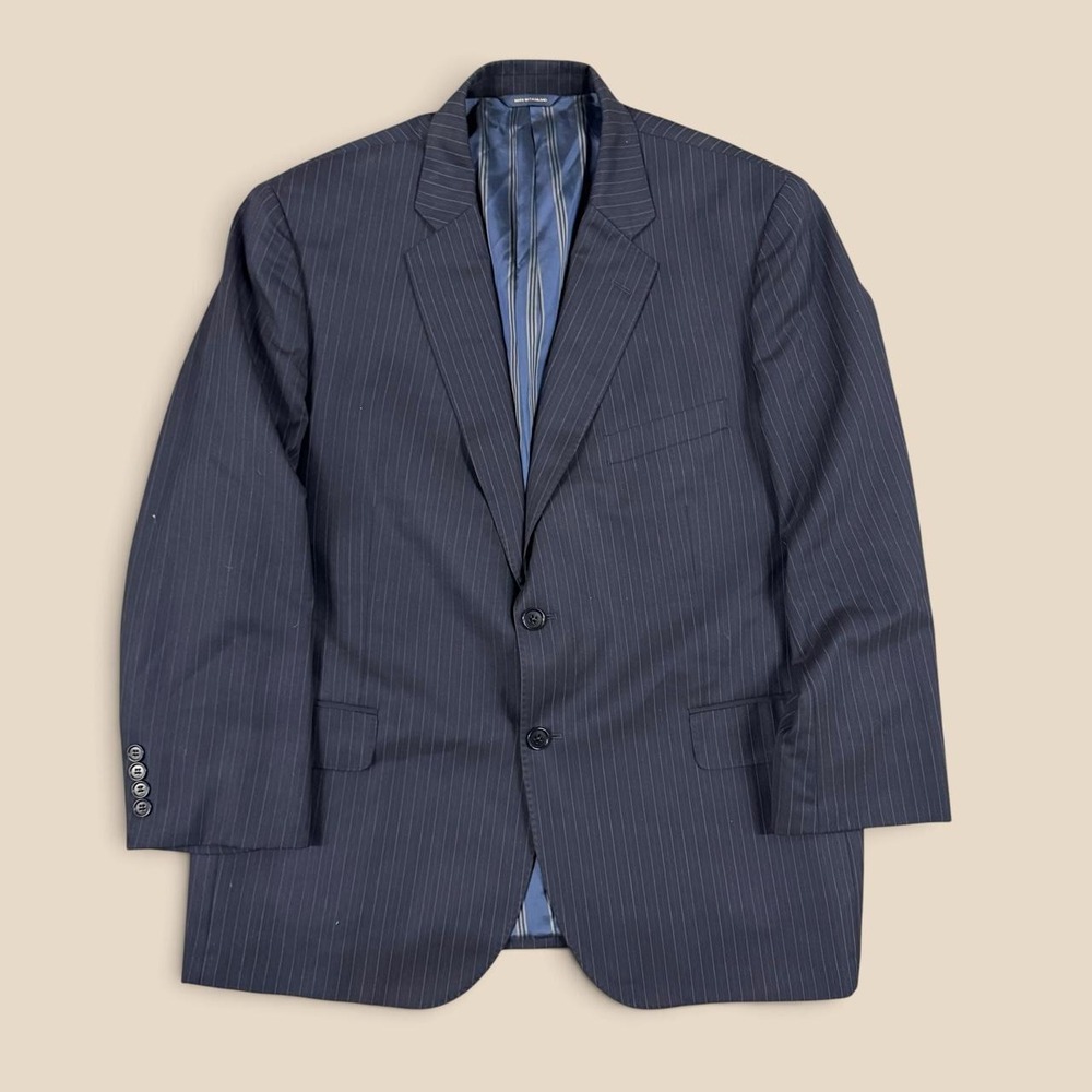 Brooks Brothers Striped Madison Blazer 44S Navy Blue Pinstripe Suit Jacket